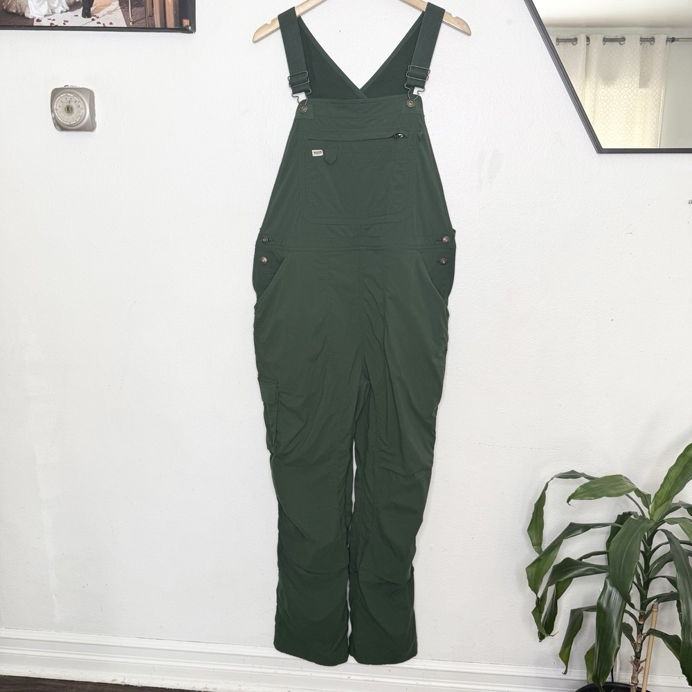 Duluth Trading Heirloom Gardening Lined Green Bib Overalls Women's Large X 31